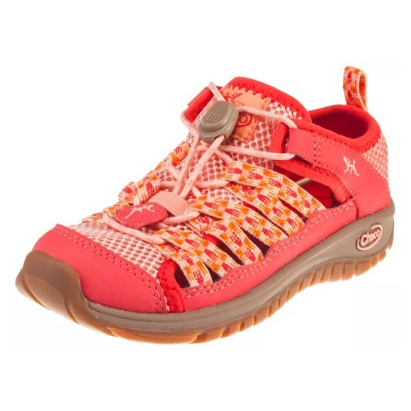 Chaco Outcross 2 Water Shoes for Kids, Peach, Size 1 - Picture 1 of 11